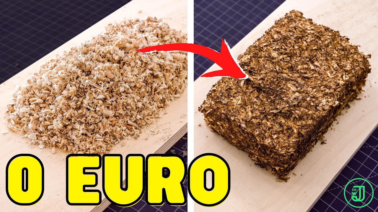 SO stellst du HOLZBRIKETTS selber her - f&uuml;r 0 EURO! | Brikettpresse selber bauen | Jonas Winkler