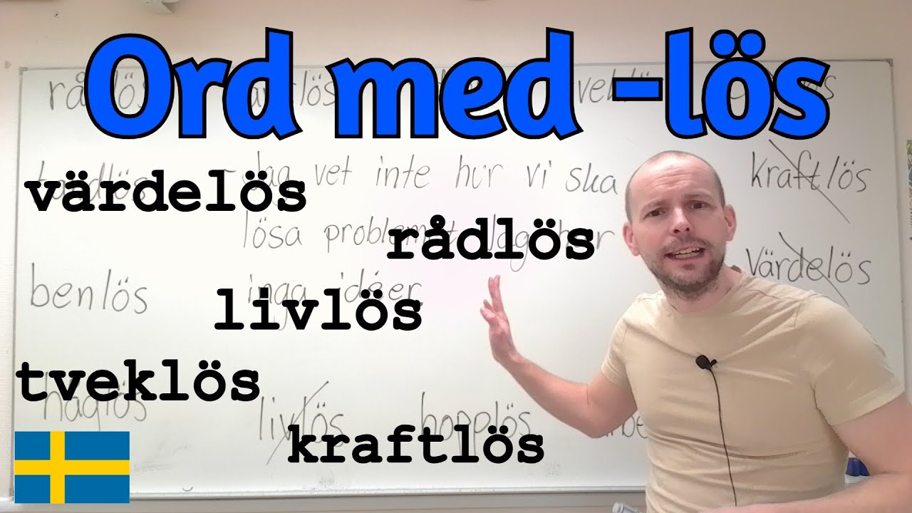 Ord med  -lös (Vad betyder de?) SFI