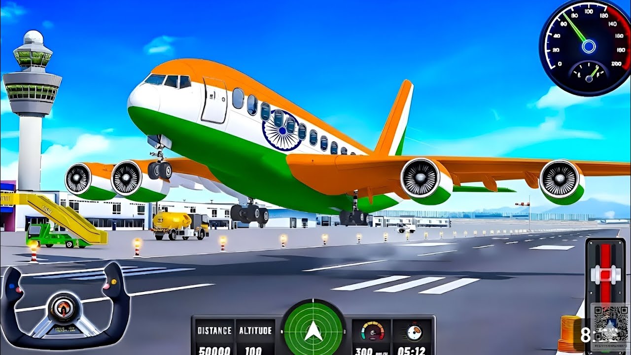 Indian Airport Airplane✈️ Simulator 2026 | Real Flight Takeoff & Landing - Android Gameplay 