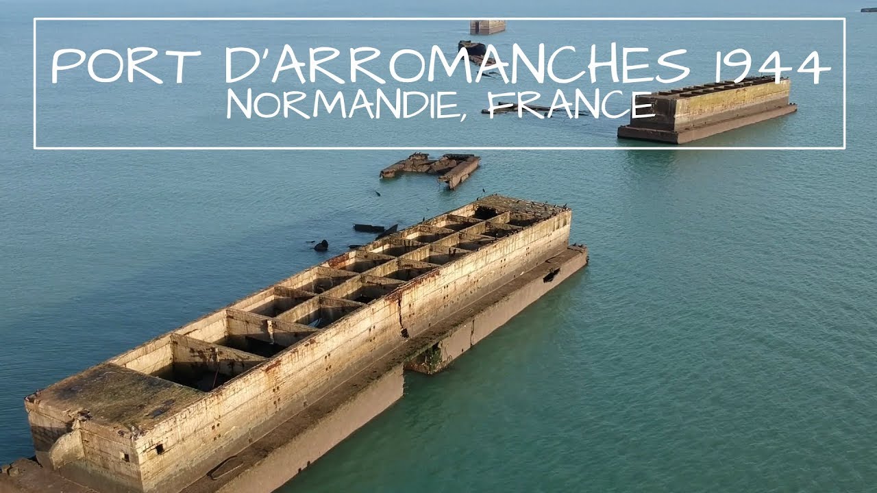 Drone Port artificiel Arromanches 1944 [DJI Spark]