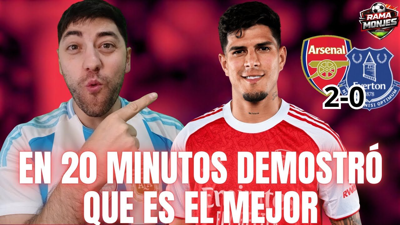 💥🇪🇨NARRADOR ARGENTINO se DESHACE en ELOGIOS con PIERO HINCAPIÉ | ARSENAL 2-0 EVERTON