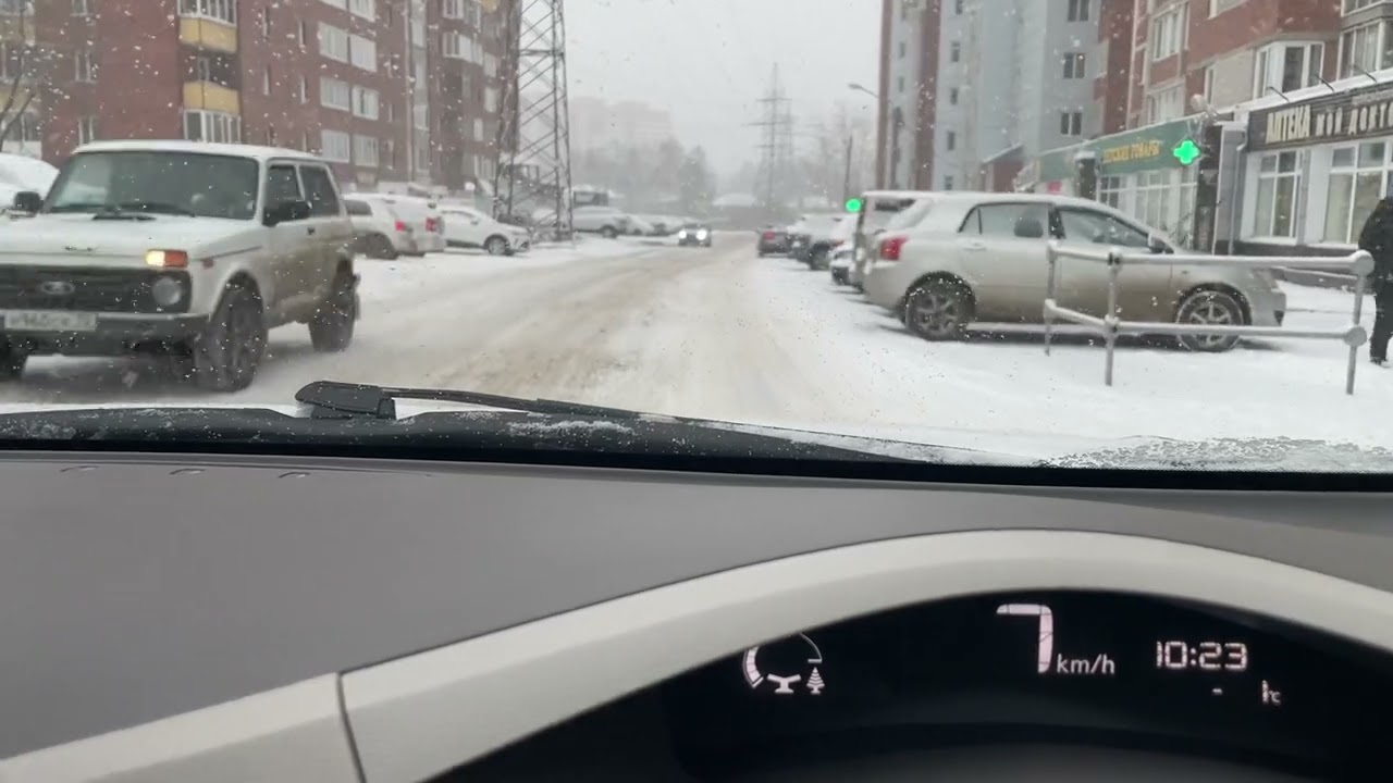 Выбор зимней резины Nokian Nordman 8, на дороге в снег.