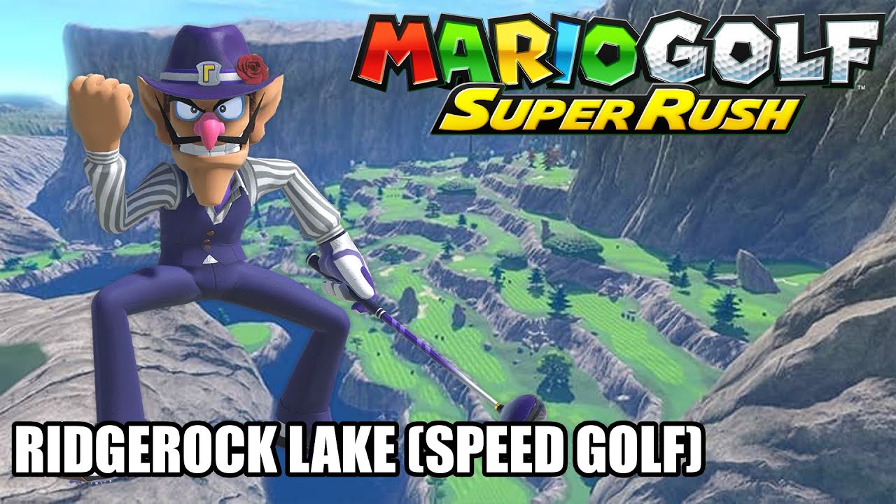 Mario Golf Super Rush - Speed Golf on Ridgerock Lake as Waluigi [Nintendo Switch]