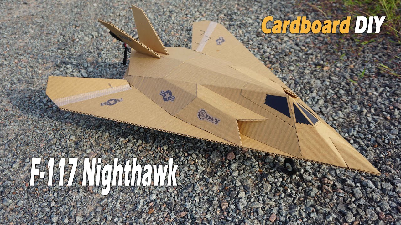 F-117 Nighthawk cardboard - F117 cardboard DIY  l S-DiY