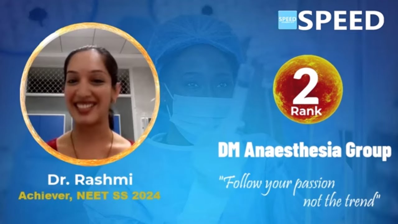 Best NEET SS Coaching App By Dr. Rashmi., Rank 2, NEET SS Anaesthesia  |  from SPEED #neetss