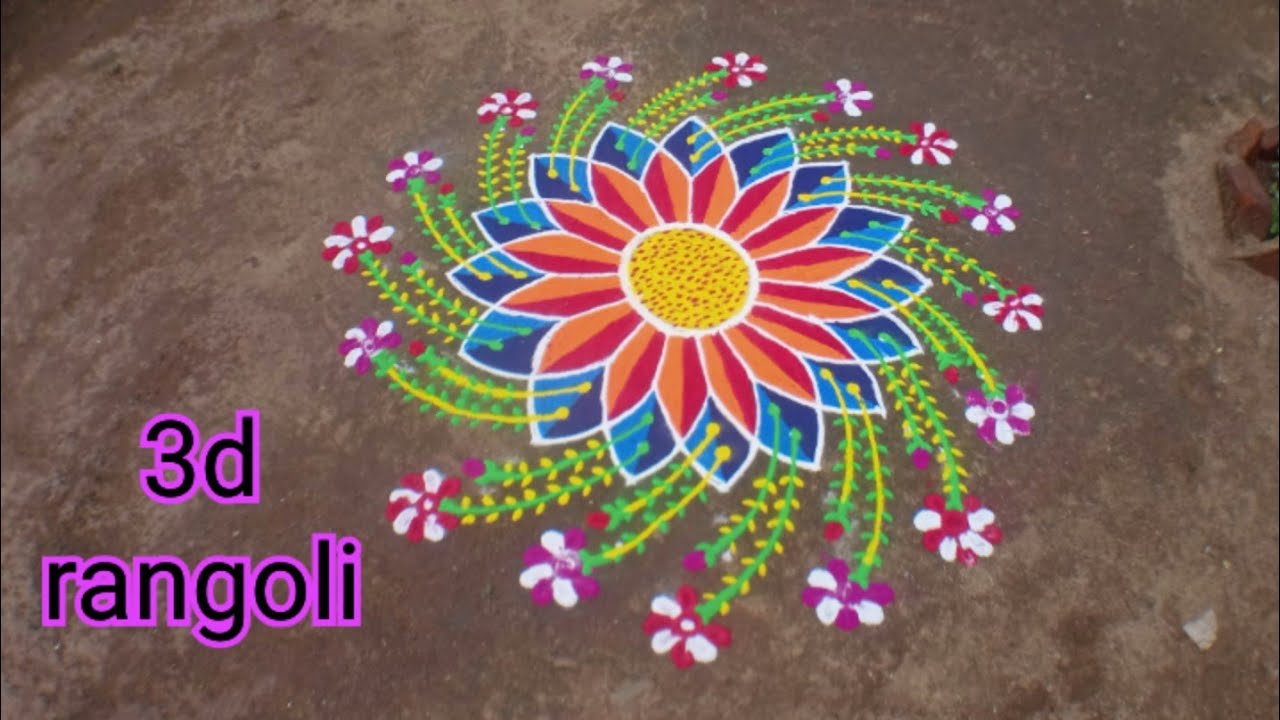 3d rangoli