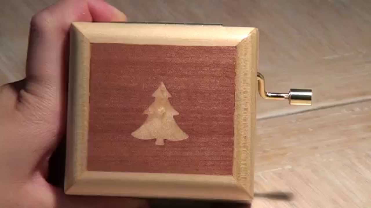 Wooden music box - WE WISH YOU A MERRY CHRISTMAS