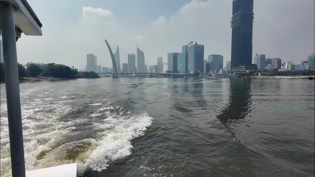 🇻🇳 Saigon Water Bus Tour🚤| Vietnam Skyline, Local Life & River Views