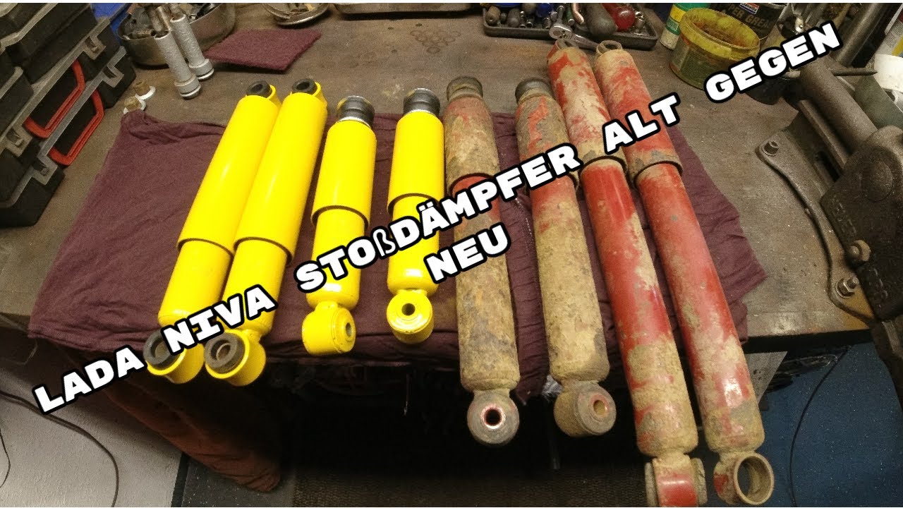 Lada Niva Wechsle alle Vier Stossdämpfer.