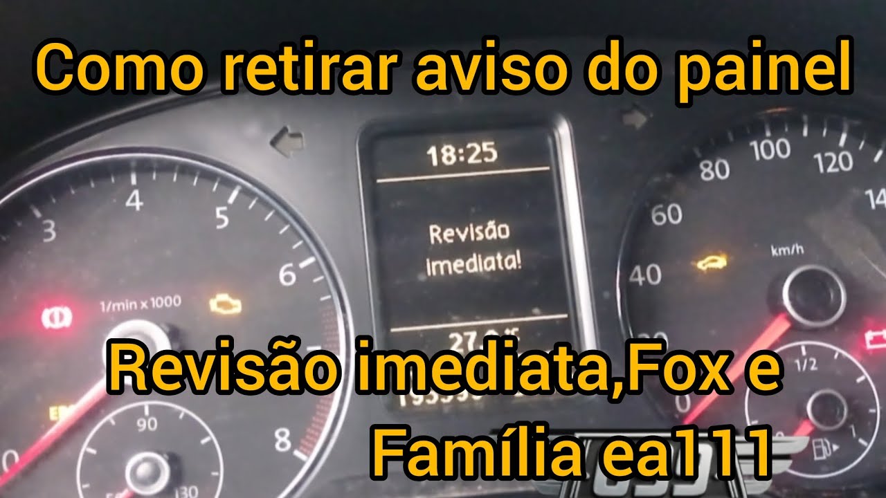 Troca de óleo, tirando alarme de revisão,Fox ea111