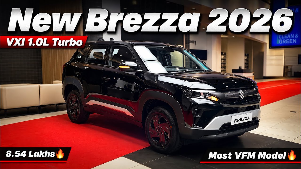 2026 New Maruti Brezza VXI 1L Turbo Full Review | 8.54 Lakhs Only🔥