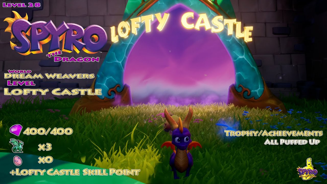Spyro The Dragon: Level 28 / Lofty Castle Level (100%) - HTG