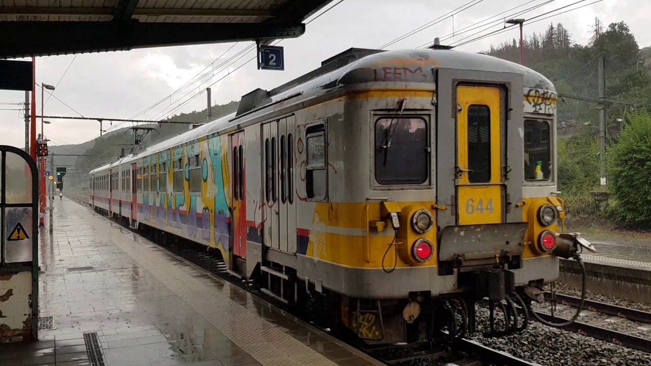 Klassiek motorstel NMBS 644 in Pepinster