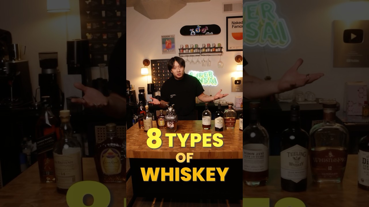8 Types of Whiskey #cocktails #bartender #bartending #mixology #barchemistry #whiskey #whisky
