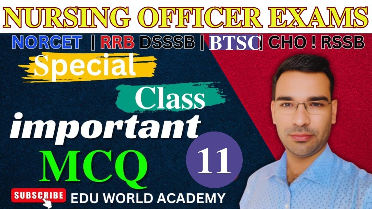 NORCET | RRB |CHO | GMCH | NHM | BTSC | NEIGRIHMS,MCQ BY PK VERMA SIR