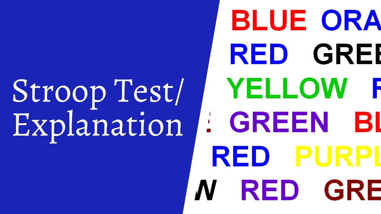 Stroop Test and Explanation