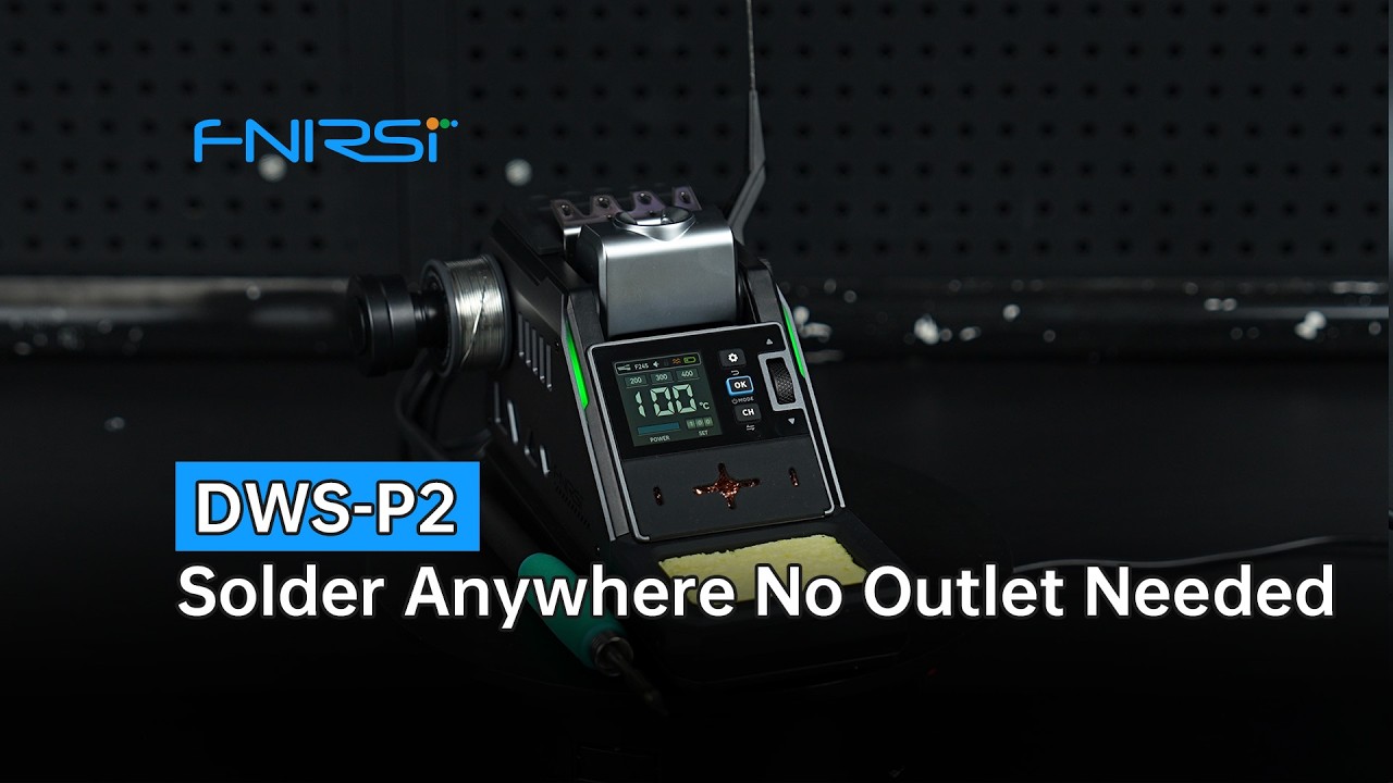 FNIRSI DWS-P2 100W Soldering Station | Compact Cordless Iron, Zero Precision Loss