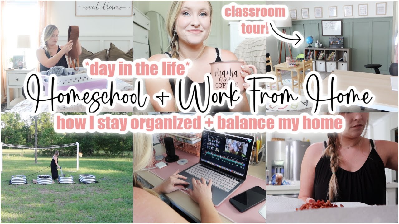 ✨HOMESCHOOL DAY IN THE LIFE AS A WORK FROM HOME MOM // daily homeschool routine + classroom tour