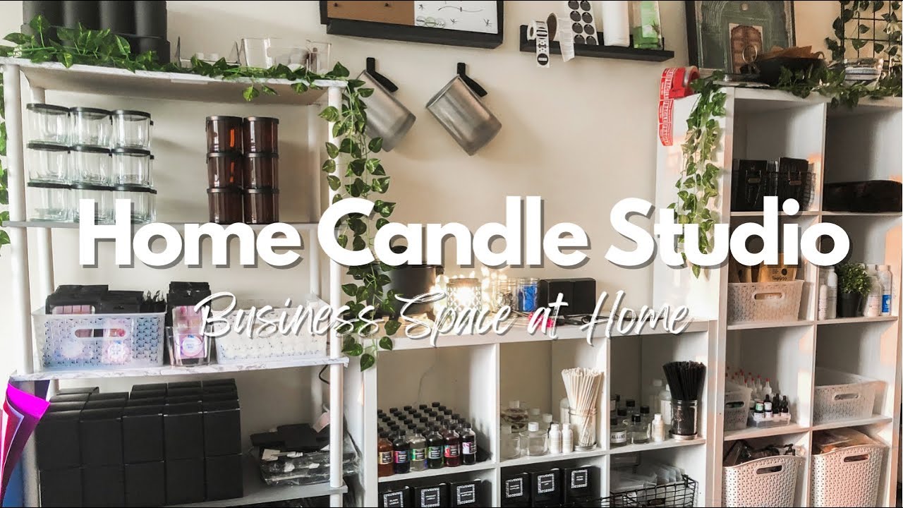 AT HOME CANDLE STUDIO TOUR: Starting a new business from home.