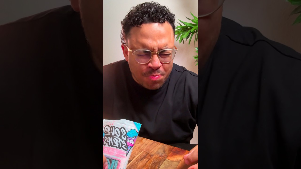 FIRST SOUR STRIP REVIEW in a year😱 #candyreview #sourstrip #shorts