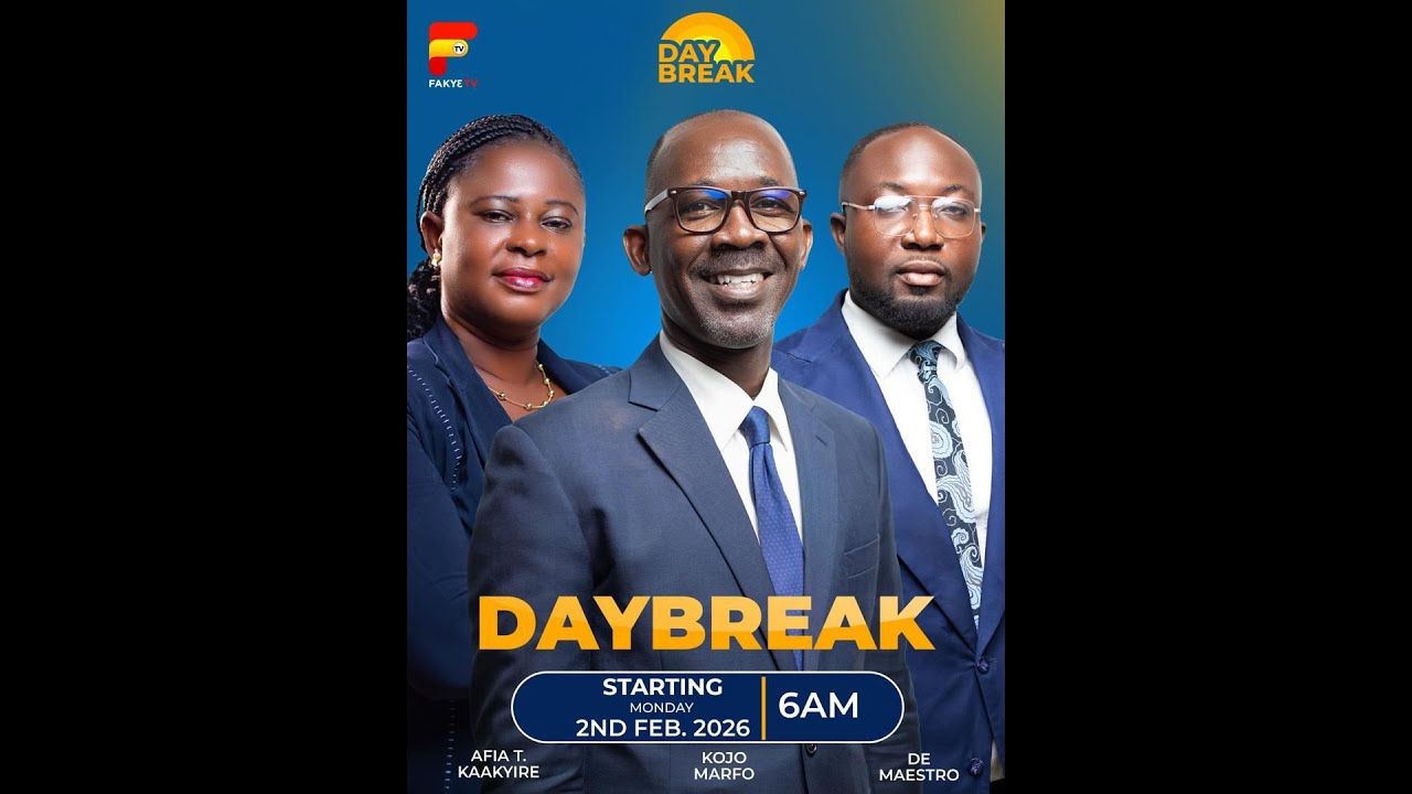 LIVE || DAYBREAK WITH KOJO MARFO, DE MAESTRO AND AFIA T. KAAKYIRE  @ 6AM || 09-2-2026