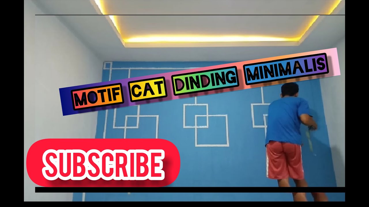 #CATTEMBOK #TUTORIAL CAT TEMBOK RUMAH MINIMALIS MOTIF KOTAK KOTAK