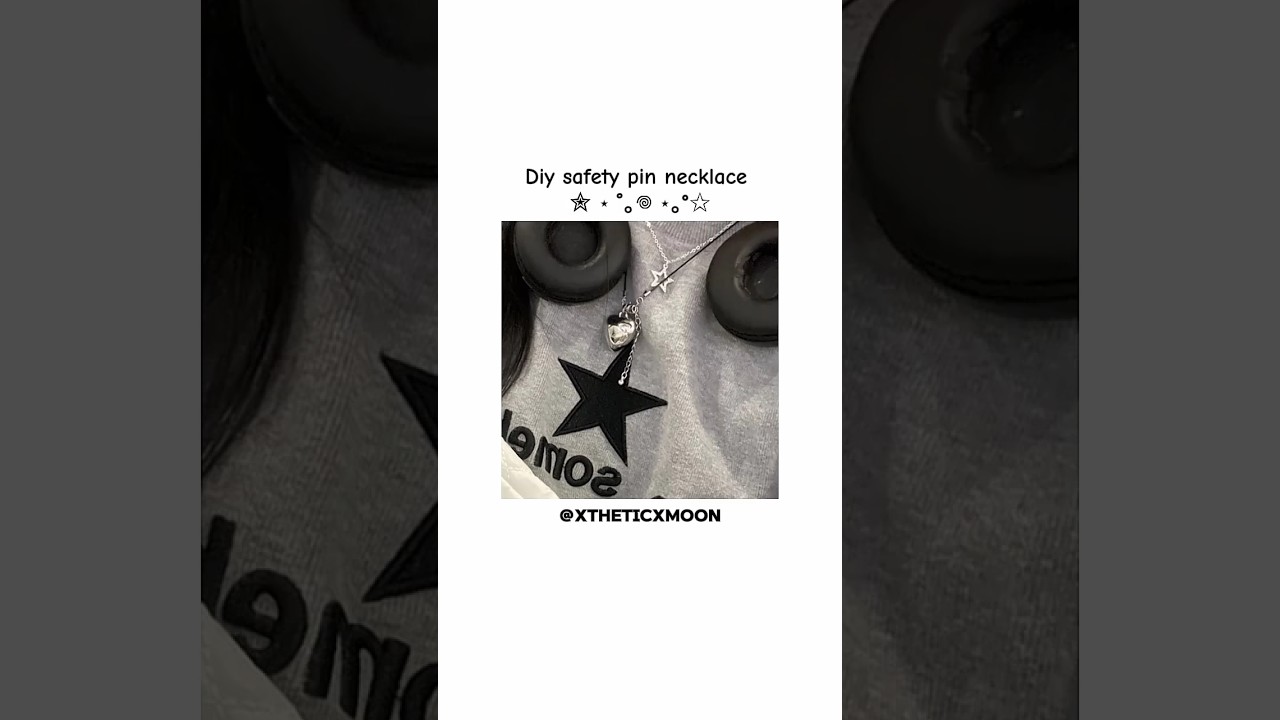 DIY SAFETY PIN NECKLACE🧷☁️!!! #aesthetic #fyp #trending #like #popular #viral #reccomended