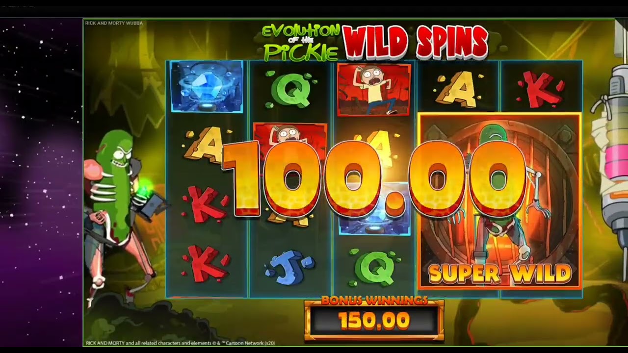 SENSATIONAL WIN Rick and Morty Wubba Lubba Dub Dub !! Evolution of the pickle WILD SPINS rare Bonus