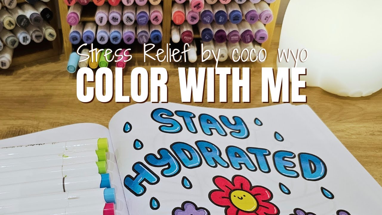 Color With Me 🌧️ Adult Coloring 🌧️ Coco Wyo Coloring Book Stress Relief 🌧️ ASMR