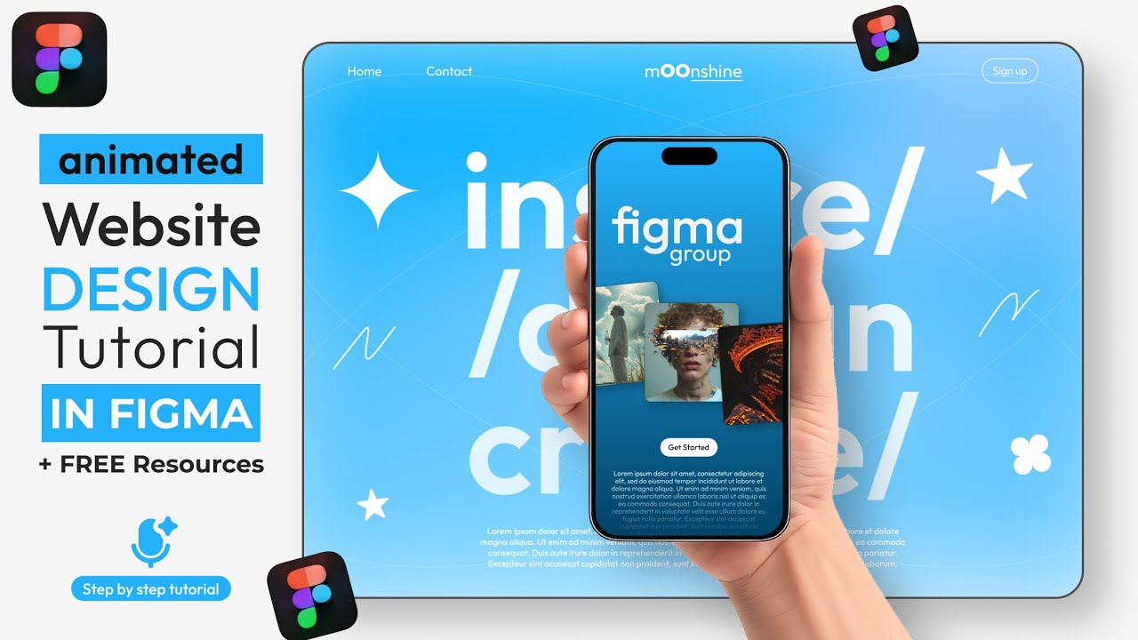 Animated Figma Website Design || FREE Resources || DVxUI