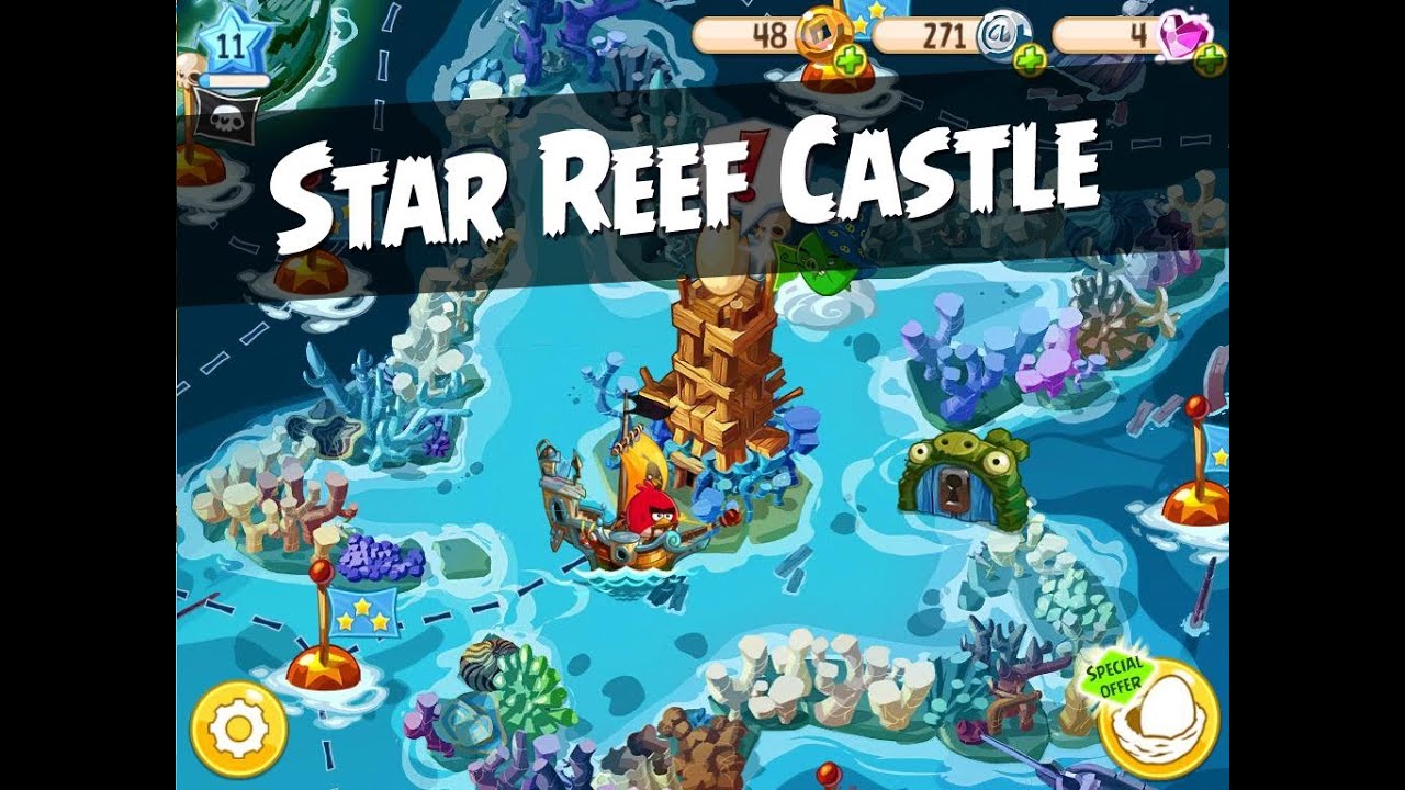 Angry Birds Epic Star Reef Castle Walkthrough
