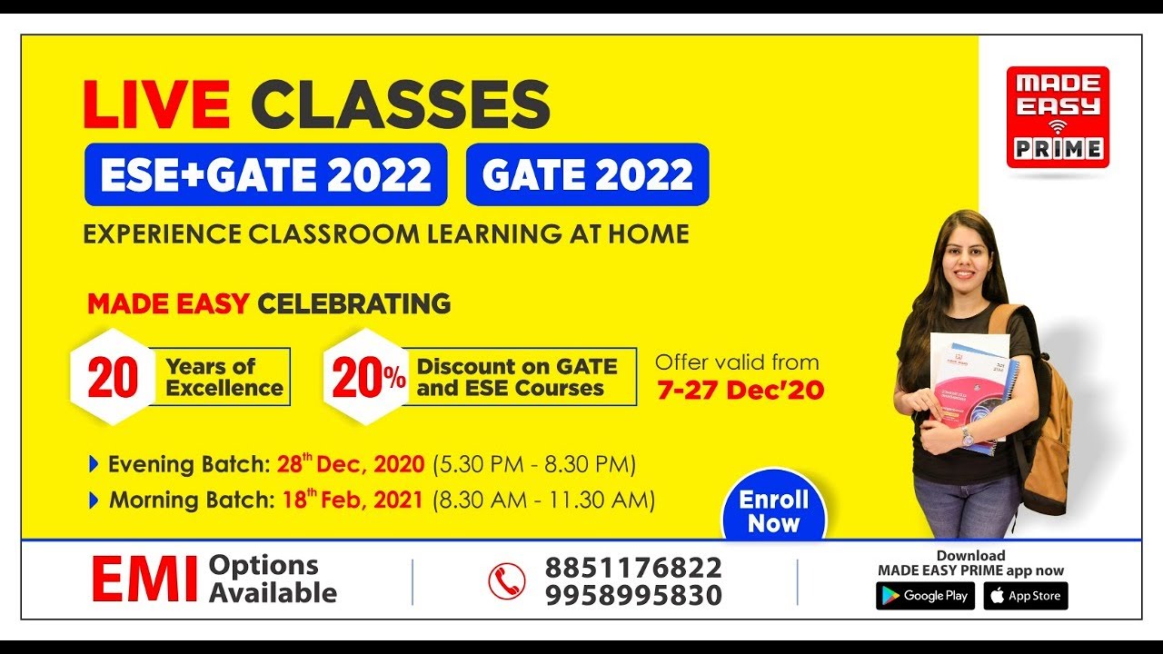 GATE 2022 & ESE + GATE 2022 | Live /Online Classes | Experience Quality e-learning | MADE EASY PRIME
