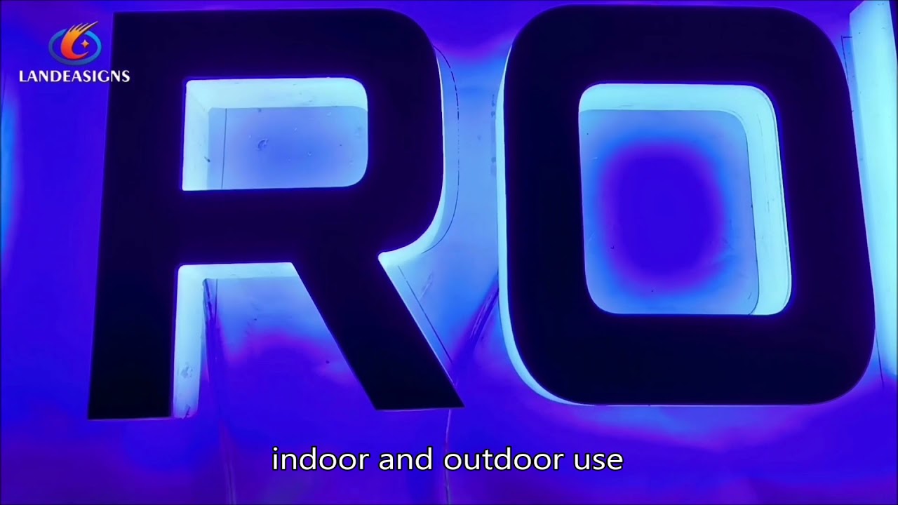 Hight quality 3D Block LED Luminous Signage Metal Signs Outdoor Indoor Backlit Letters Logo,China,pr