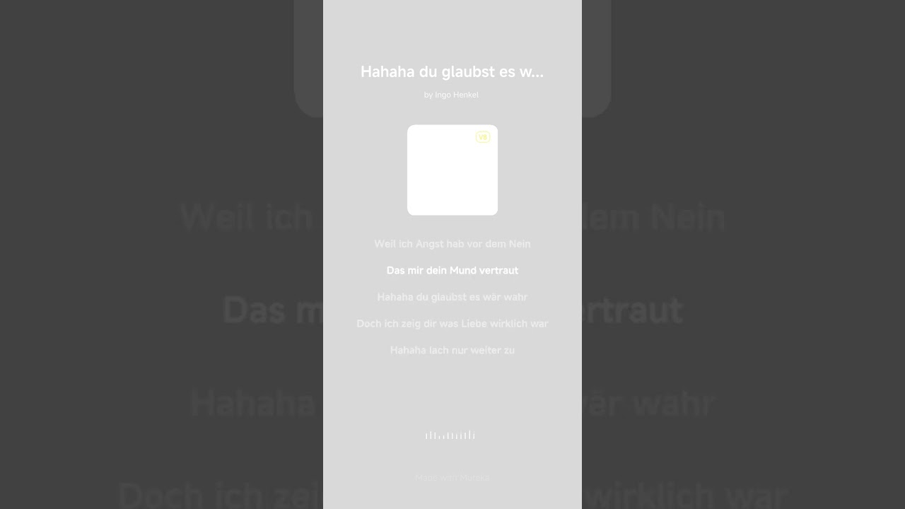 Hahaha du glaubst es wär wahr 