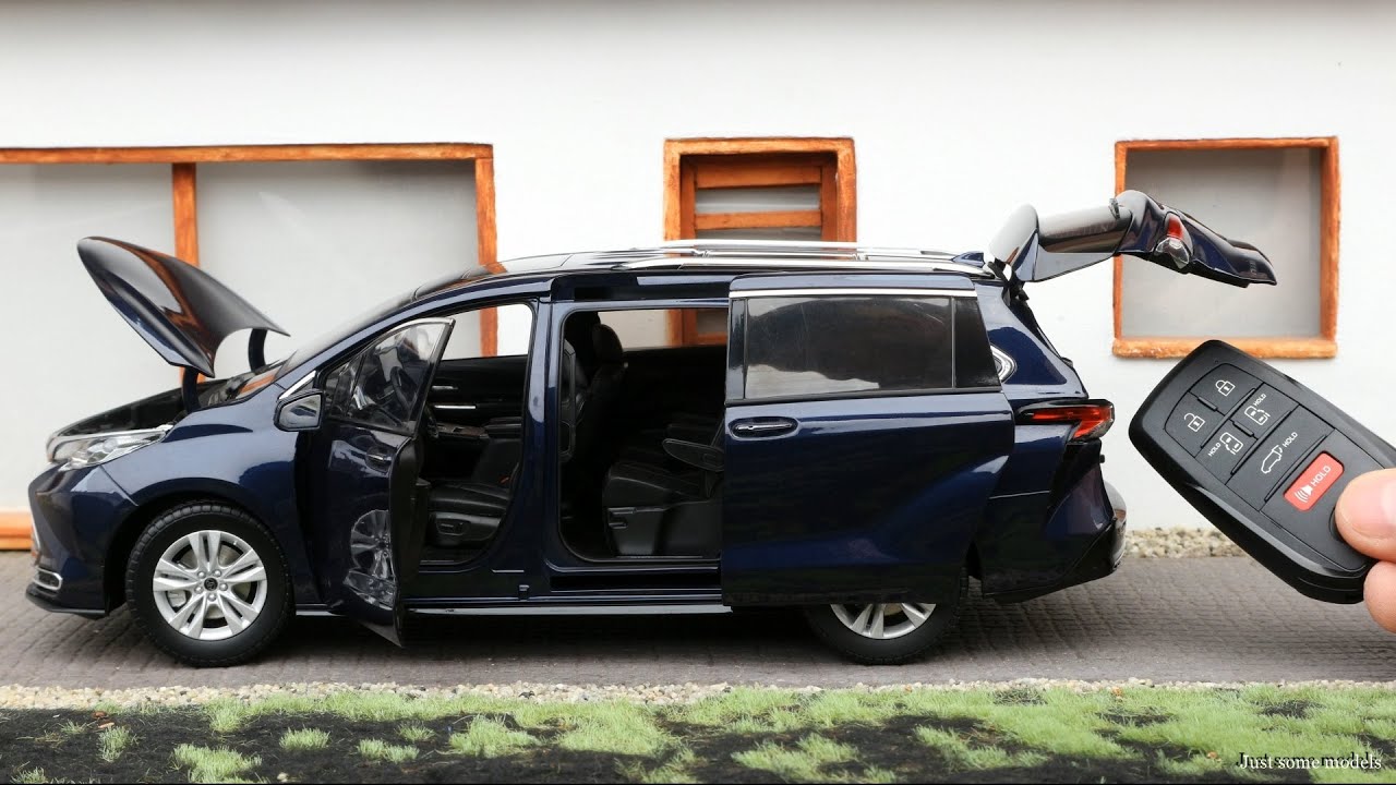 1:18 Toyota Sienna Limited Hybrid (XL40) 2021, blue - Paudi [Unboxing]