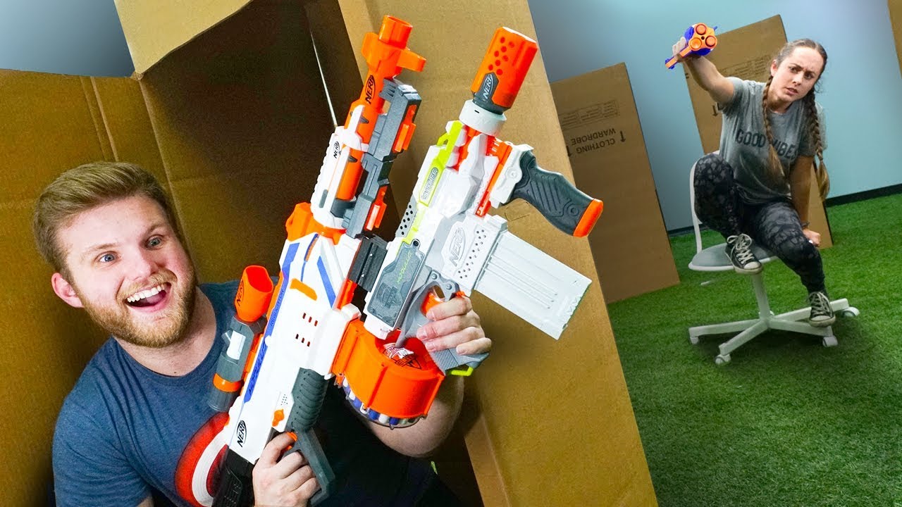 NERF Hide in a Box Challenge!