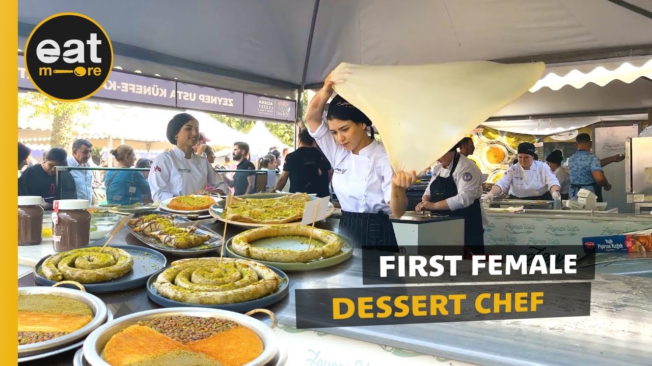 Turkey's First Female Chef Making Katmer Dessert | Traditional Turkish Sweets: Katmer