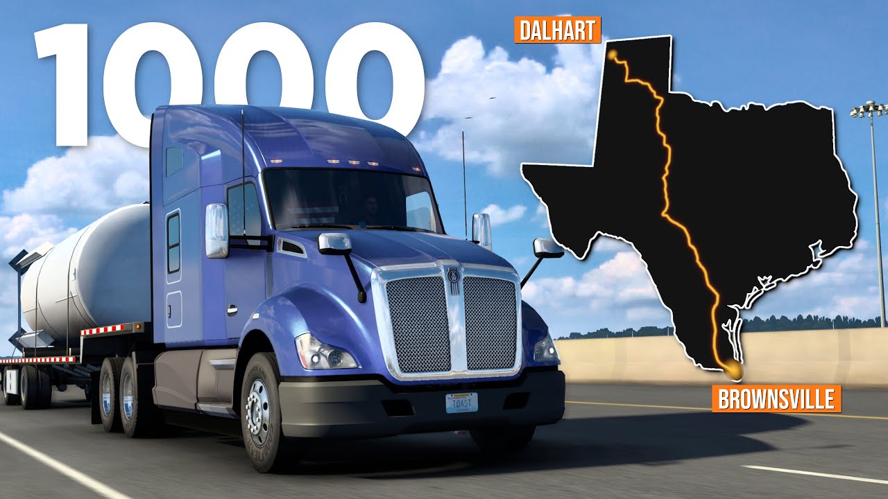 Longest Possible Delivery in Texas DLC (1000 Miles)