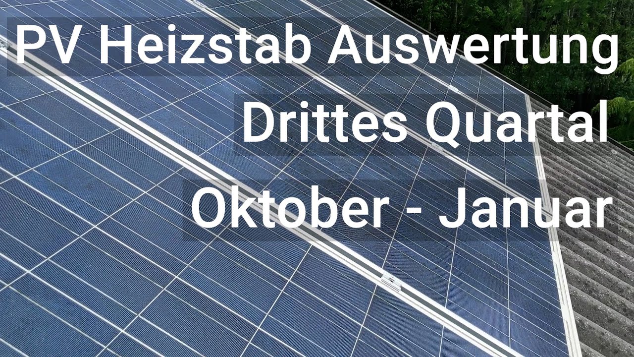 Q3 Oktober - Januar | Photovoltaik mit ELWA Heizstab | PV Warmwasserproduktion