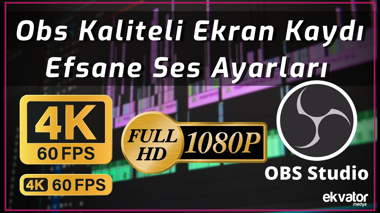 Obs Kaliteli Ekran Kaydı Alma & Mikrofon Ayarları - Premier Pro Sesleri Ayarlama