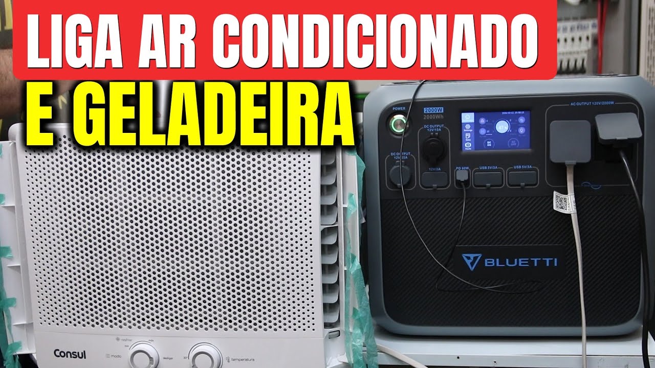 PowerBank AC 40.000mAh Liga AR Condicionado e Geladeira com BLUETTI Power Station AC200P