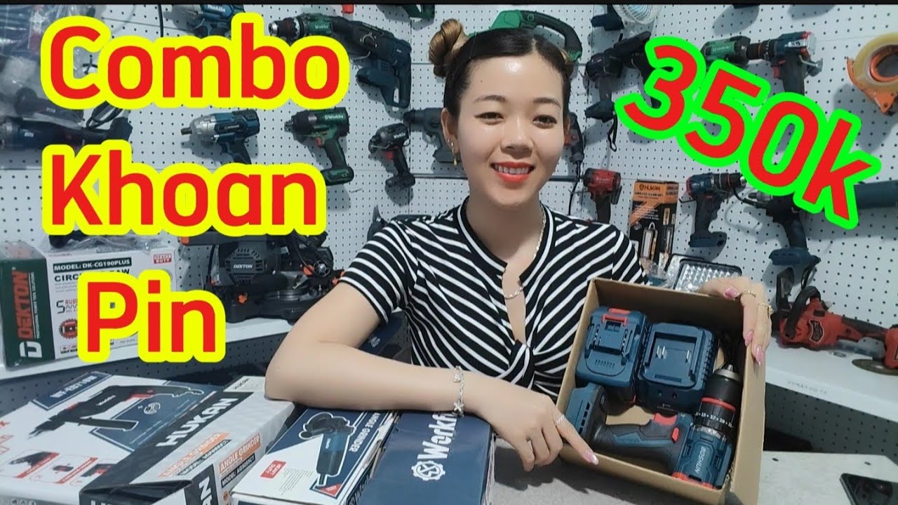 [21.10] Combo M&aacute;y Khoan Pin Gi&aacute; Rẻ 350k Bao Ph&iacute; Ship @ThaoHuyen_HauGiang 