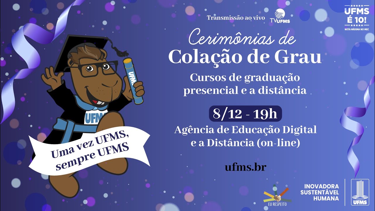 Colação de grau - Agência de Educação Digital e a Distância