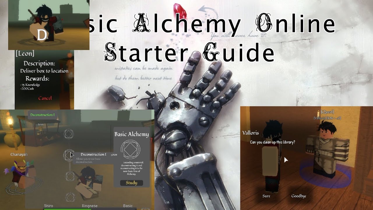 Roblox Alchemy Online |  Basic Beginner Guide For Starters..!!