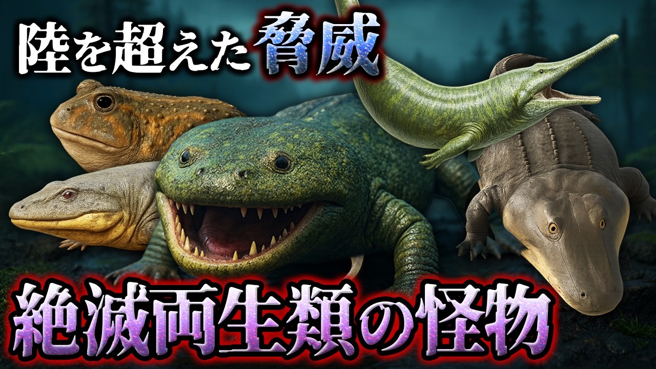 【ゆっくり解説】でかい！強い！絶滅両生類5選│古代水辺の支配者たち