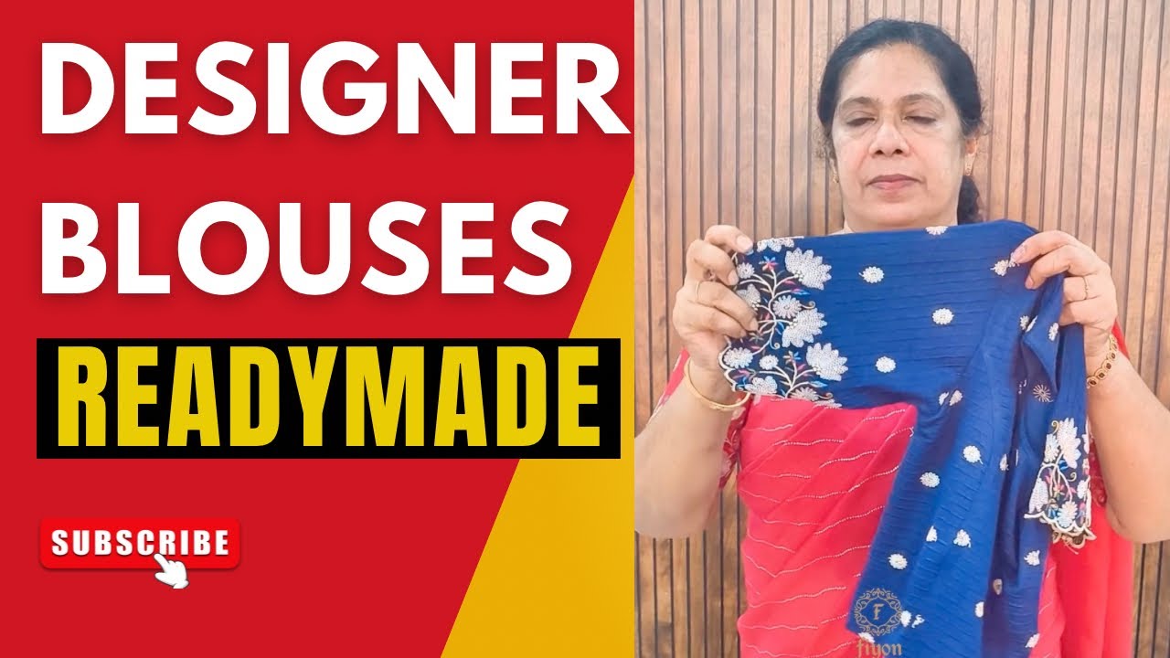F1093 | Designer Readymade Blouse | XXL & 3XL | Stretchable Fabric | New Sleeve Design