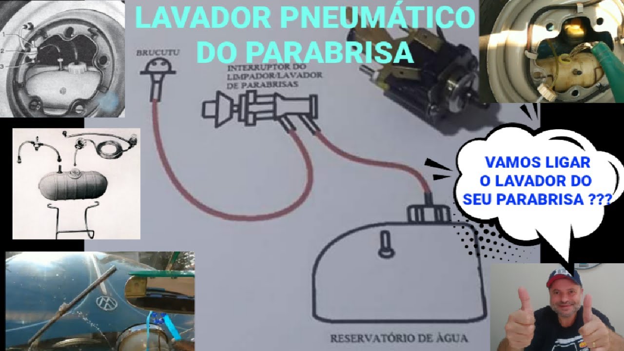 COMO TER SUCESSO NO SISTEMA DE ESGUICHO PNEUMÁTICO DO PARABRISA DO FUSCA