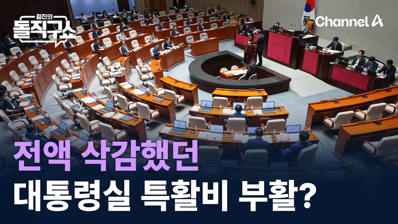 전액 삭감했던 대통령실 특활비 부활? / 채널A / 김진의 돌직구쇼