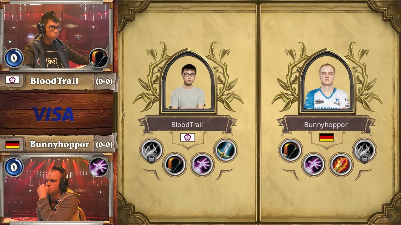 Bunnyhoppor vs BloodTrail ||  《爐石戰記》HCT 世界總決賽 - Day 1