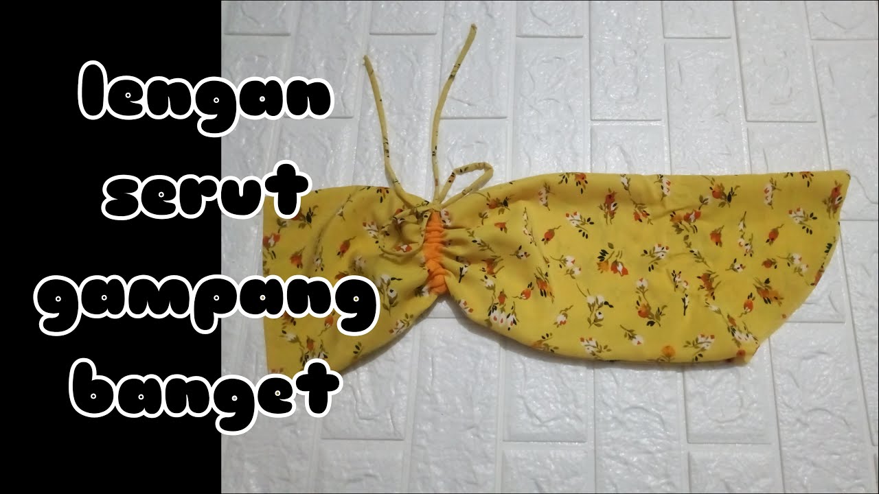 Cara membuat lengan serut di seperempat lengan dengan tali yang bisa diikat cantik seperti pita.